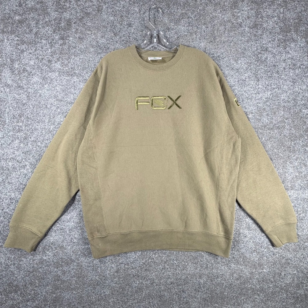 FCX Independent Trading‎ Company Sweatshirt Mens Large Olive Green Fleece Lined